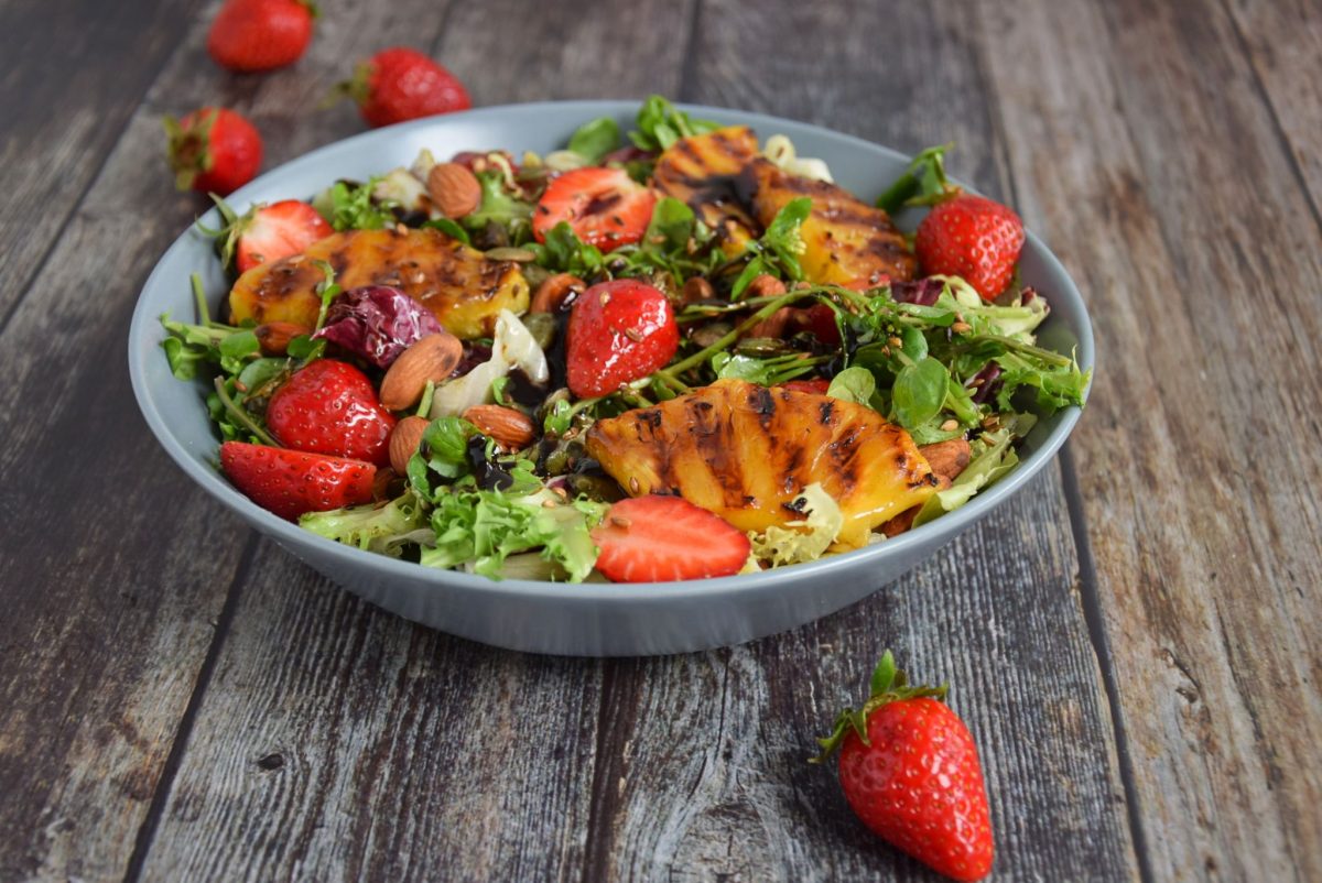 Strawberry & Pineapple Savory Lunch Salad Spice Sunshine